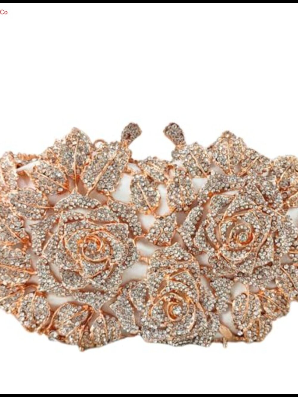 Handmade Crystal Flower Evening Clutch for Women Formal Party Wedding
